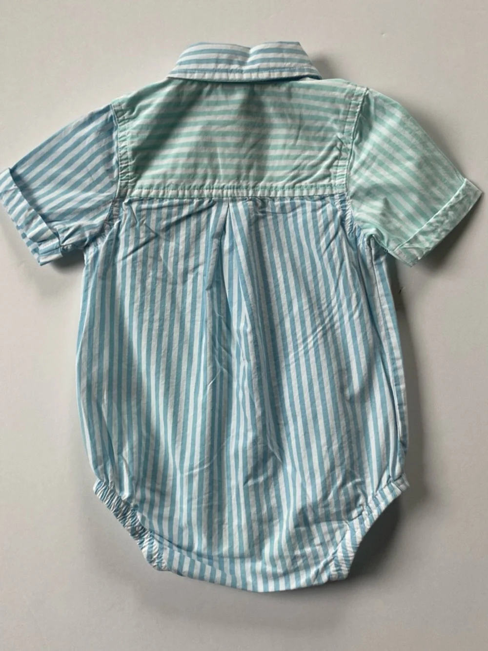 Oshkosh B'gosh Boys One Piece Size 6 Months Striped Shirt Rolled Sleeve Baby
